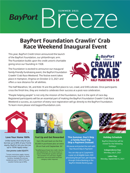 Bayport Foundation Crawlin' Crab Race Weekend Inaugural Event