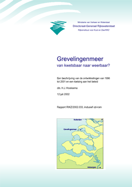 Grevelingenmeer Van Kwetsbaar Naar Weerbaar?