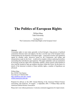 The Politics of European Rights