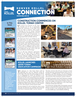 Denver Kollel Connection Winter 5780/2019-20