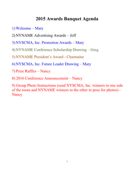 2015 Awards Banquet Script (.Pdf)