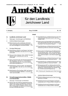 Für Den Landkreis Jerichower Land