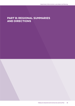 Part B: Regional Summaries and Directions