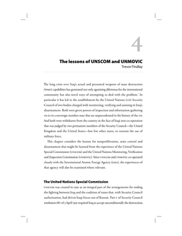 The Lessons of UNSCOM and UNMOVIC – Trevor Findlay