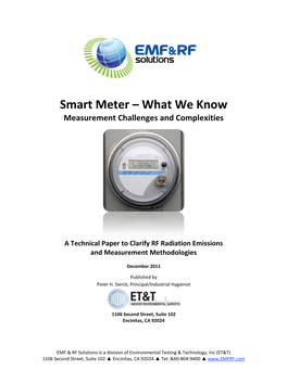 Smart Meter – What We Know Measurement Challenges and Complexities