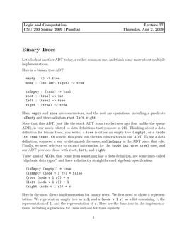 Binary Trees