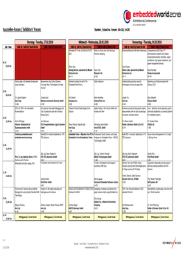 Published Schedule Exhibitors Forum 2018