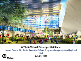 WTS-LA Virtual Passenger Rail Panel