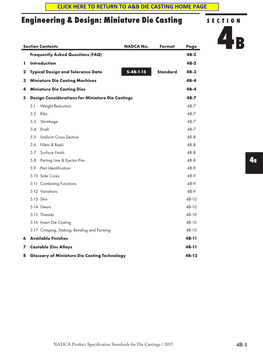Miniature Die Casting S E C T I O N