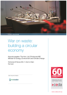 War on Waste: Building a Circular Economy