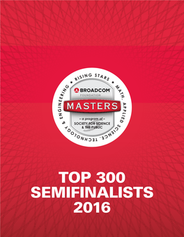 Top 300 Semifinalists 2016