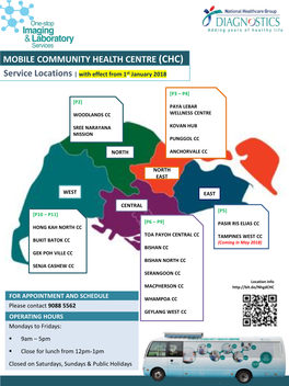 MOBILE COMMUNITY HEALTH CENTRE (CHC) Service Locations | with Effect from 1St January 2018