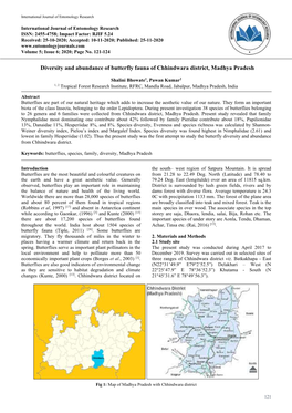 Diversity and Abundance of Butterfly Fauna of Chhindwara District, Madhya Pradesh