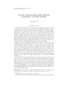 Sutured Manifold Hierarchies, Essential Laminations, and Dehn Surgery