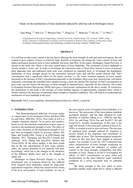 Study on the Mechanism of Loess Landslide Induced by Chlorine Salt in Heifangtai Terran