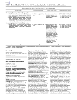 58050 Federal Register/Vol. 69, No. 188/Wednesday, September 29, 2004/Rules and Regulations SUPPLEMENT NO. 4 to PART 744—ENTIT