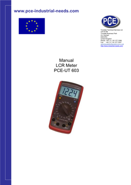 LCR Meter PCE-UT 603