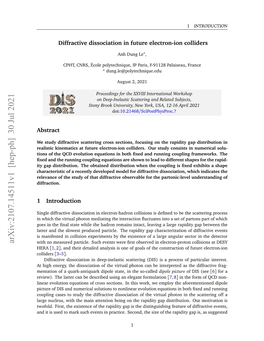 Diffractive Dissociation in Future Electron-Ion Colliders