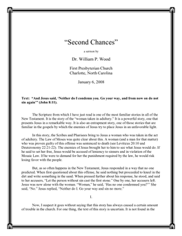 “Second Chances”