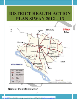 District Health Action Plan Siwan 2012 – 13