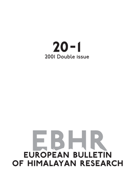 European Bulletin of Himalayan Research (EBHR)