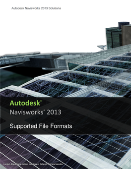Navisworks 2013 Supported Formats and Applications