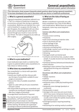 General Anaesthetic Informed Consent