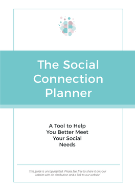 The Social Connection Planner