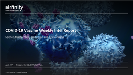 COVID-19 Vaccine Weekly Intel Report