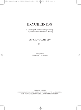 Brycheiniog Vol 45:44036 Brycheiniog 2005 27/4/16 12:13 Page 1