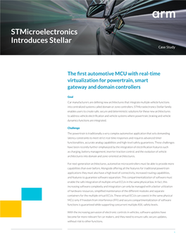 Stmicroelectronics Introduces Stellar Case Study