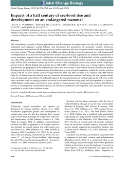 Impacts of a Half Century of Sealevel Rise and Development on An