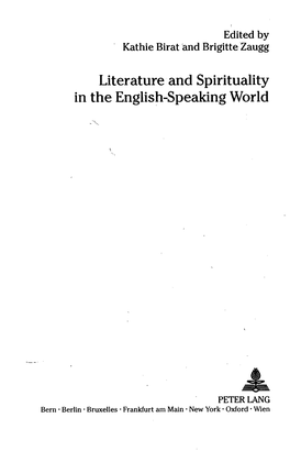 Literature and Spirituality in the English-Speaking World