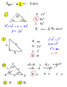 Math 1330 - Section 4.1 Special Triangles