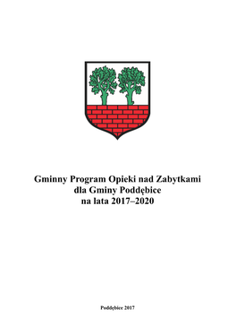 Gminny Program Opieki Nad Zabytkami Dla Gminy Poddębice Na Lata 2017–2020