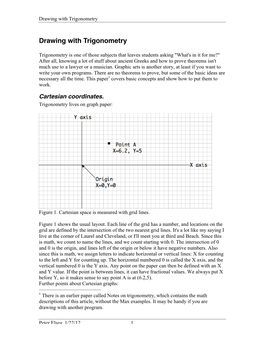 Drawing with Trigonometry Peter Elsea 1/22/12 1