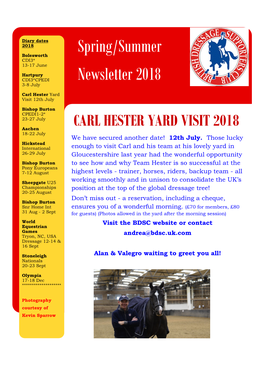 Spring/Summer Newsletter 2018