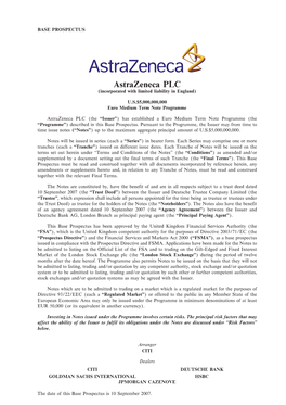 Astrazeneca EMTN