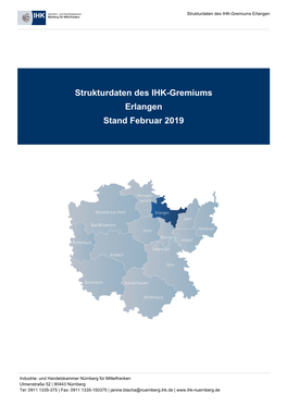 Strukturdaten Des IHK-Gremiums Erlangen