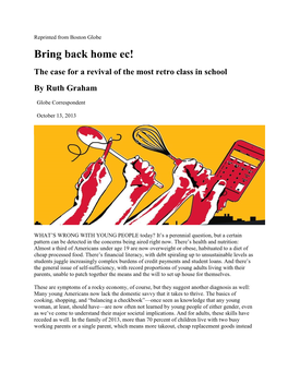 Bring Back Home Ec! the Case for a Revival of the Most Retro Class in School by Ruth Graham