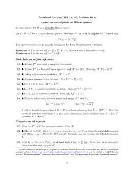 Functional Analysis (WS 19/20), Problem Set 8 (Spectrum And