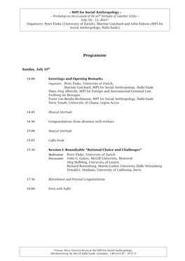 Preliminary Programme