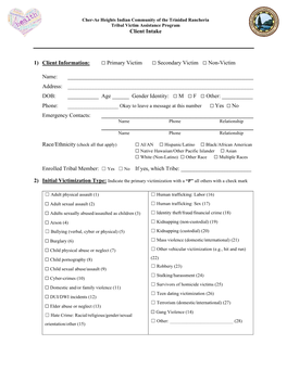 Client Intake Form