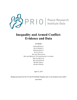 Inequality and Armed Conflict: Evidence and Data