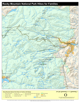 Rocky Mountain National Park Hikes for Families with Ratings 0 1,000 2,000 4,000 6,000 8,000