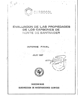 Lngeominas SUBDIRECCION DE INVESTIGACIONES QUIMICAS