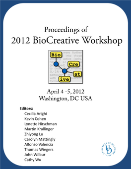 Biocreative 2012 Proceedings