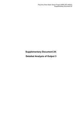 Supplementary Document 24: Detailed Analysis of Output 3