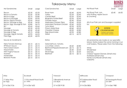 Takeaway Menu