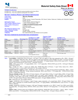 MSDS V. Anglaise